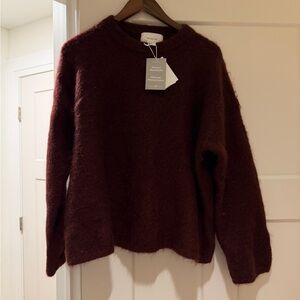 H&M Burgundy Mohair Sweater